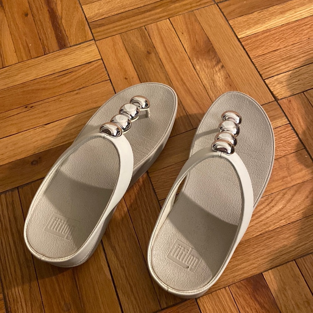 FitFlops Beige with Silver Studs